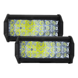 Kit De Faros Rectangulares 24 Leds Luz Blanca 36w Tunelight