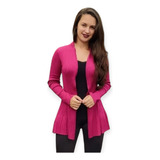 Cardigan Feminino Kimono Canelado Casaco Tipo Sobretudo 