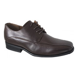 Zapato Formal De Vestir Con Cordon  Adolecentes  3216 Café