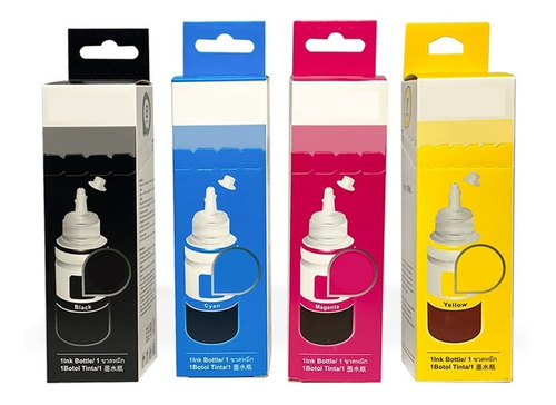 Kit 4 Tintas Para Epson L455 L555 L565 L655 L1300 100ml