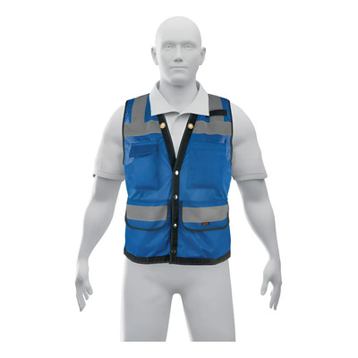 Chaleco Seguridad Reforzado Mediano Azul Truper Chs-800a-m Azul M | MercadoLibre