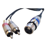 Cabo Xlr Femea X 2 Rca Macho Metal 20 Metros