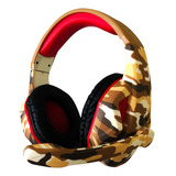 Headset Gamer Camuflado Recruta Pc Celular Ps4 Ps3 Free Fire