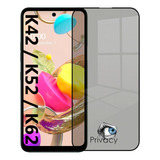 Película Vidro Privacidade 3d Spy Para LG K42 K52 K62 +