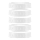 5 Tapas De Plástico Para Mason Jar Ball - Boca Regular 70mm