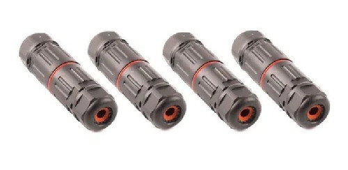 Kit 4x Conector Emenda Terminal Ip68 3pin Awg14