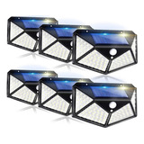 Paquete De 6 Luces Solares Para Exteriores, 100 Led, 3 Modos