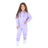 Conjunto Infantil Moletom Menina Calça Blusa Liso Juvenil