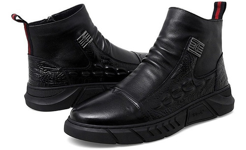 Hombres Casual Zapatos De Cuero De Lujo Chelsea Botas