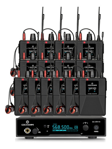Monitor In Ear Gc Er110 De 1 Canal Estreo Con 14 Receptores