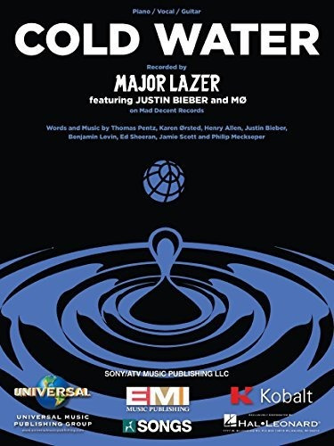 Major Lazer Feat. Justin Bieber Agua Fría Sheet Música Singl