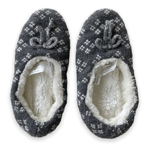 Pantuflas Hym Niño Grises Con Peluchito Talle 31 No Cheeky