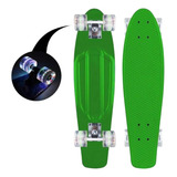 Skate Penny Ruedas Con Luz Led Patineta Verde 