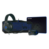 Kit Teclado Mouse Headset Gamer E Mouse Pad 4x1 Rgb Hoopson