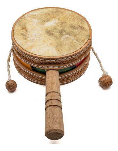 Cabuletê Tambor Pele De Couro Instrumento Musical Infantil