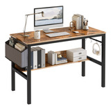 Dklgg Small Computer Desk Study Table, 43 Inch Home Office . Color Rustic Brown