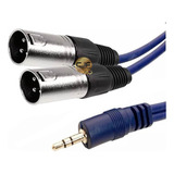 Cable Mini Plug 3.5 Stereo A 2 Xlr Canon Macho 4 Mt Cjf
