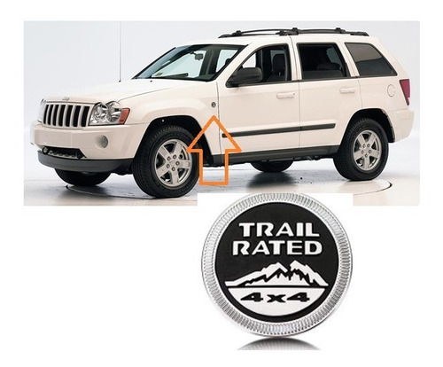 Emblema Guardafango Trail Rated 4x4 Jeep Grand Cherokee Wk Foto 6