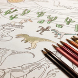 Lamina Gigante Para Pintar Colorear Animales Dinosaurios 
