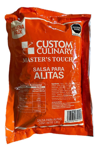 Bolsa Salsa Para Alitas 2 Kg Custom Culinary