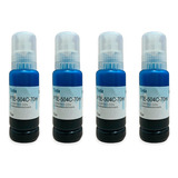 4 Tintas Cian Compatible Epson T504c L4150 L4160 504