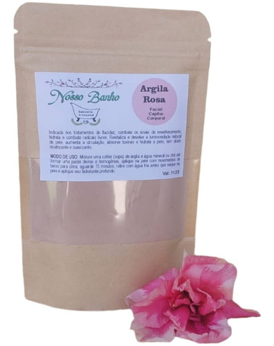 Argila Rosa P/ Skincare Antissinais Antiflacidez 250g 