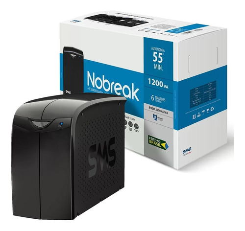 Nobreak Sms Linnus 1200va Ups Pdv Bivolt Com 6 Tomadas-27456