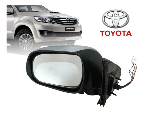 Retrovisor Electrico Cromado Izquierdo Con Luz Para Fortuner Foto 2