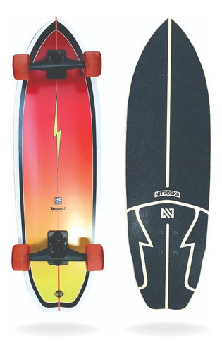 Skate Simulador De Surf Nitrosk8 Pipeline 33`x 10`