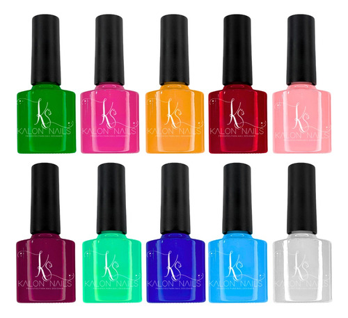 Kit 10 Esmaltes Em Gel 10ml Esmaltação Unhas Uv Led