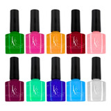 Kit 10 Esmaltes Em Gel 10ml Esmaltação Unhas Uv Led