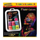 Tinta Corporal 6 Cores Fluor Colors Neon Rostinho Pintado