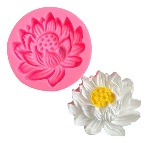 Molde De Silicona Flor De Loto Chica Porcelana, Jabon,resina