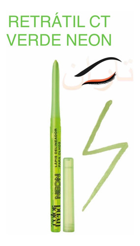 Lápis Delineador Retrátil Avon Color Trend Verde Neon 350mg