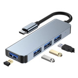  Adaptador Extensor Hub Usb 3.0 Tipo C 4 En 1 Para Macbook