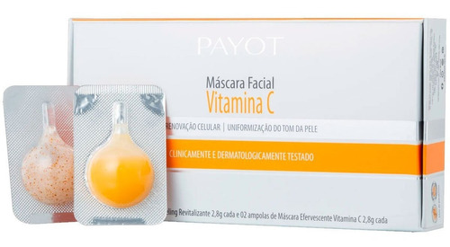 Máscara Facial Vitamina C Payot 4 Ampolas
