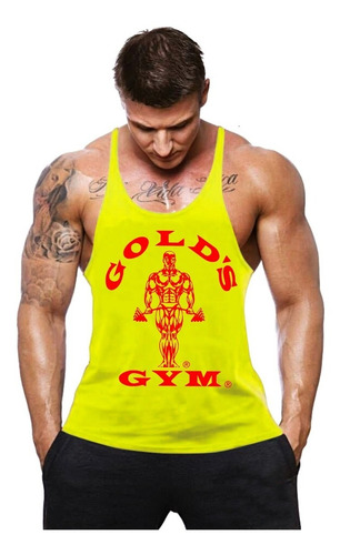 Regata Cavada  Gold's Gym Para Musculação Camisa Masculina