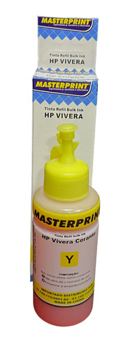 Refil Tinta Para Hp Vivera 100ml Yellow F4288 F4224 D5568