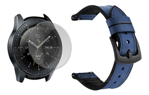 Pulso De Cuero Y Vidrio Para Samsung Galaxy Watch 42mm