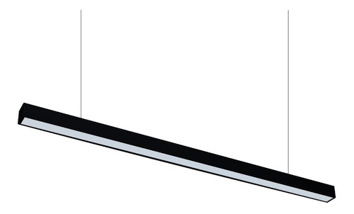 Lámpara Listón Colgante 1x18w Plafon Para Tubo 120cm Negro 