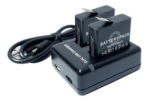 Kit Baterías Y Cargador Compatible Gopro Hero 8 1220mah