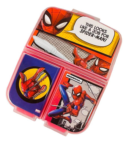 Sandwichera Multiple Con 3 Divisiones Hermético Belgioco Color Spider Man