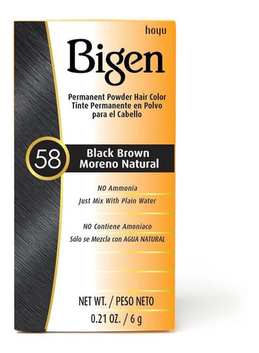 Bigen Tinte Barba Bigote Semi Permanente Negro Natural 58