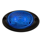 Faro Electrónico Bivoltaje Oval Chico De 2 Leds Azul