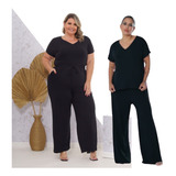 Conjunto Soltinho Feminino De Malha Plus Size Moda Gestante