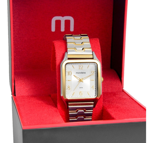 Relogio Mondaine Feminino Quadrado Social Pulseira Elastico