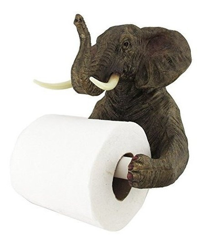 Pachyderm Servant Safari Elefante Holding Papel Higienico T
