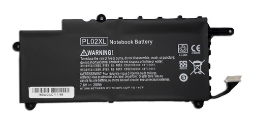 Batería Hp Pavilion Pl02xl 11 N X360 751875 001 7.6 V Compat