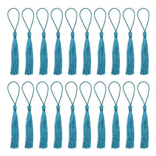 Borlas De Seda Para Manualidades, 20pcs (azul)