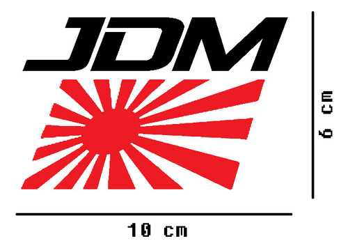 Jdm Japan Flag Logo3 Sticker Vinil 2 Piezas $135 Mikegamesmx